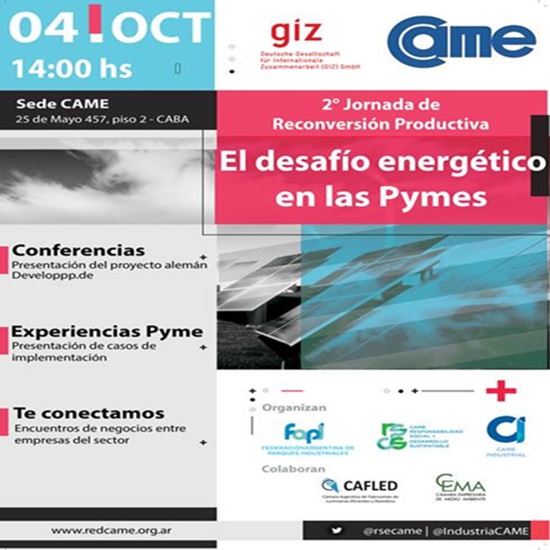Flyer con información del evento